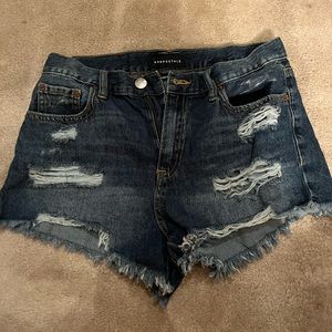 Aeropostale dark wash shorts- never worn!